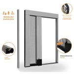 Ветрозащитная сторона Super Mosquito Net с пружиной и выдвижной направляющей