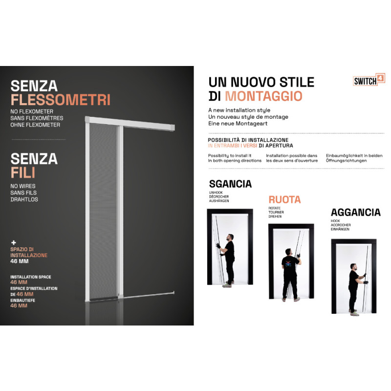 Switch4 PRIMED Боковая Рулонная Москитная Сетка для Дверей