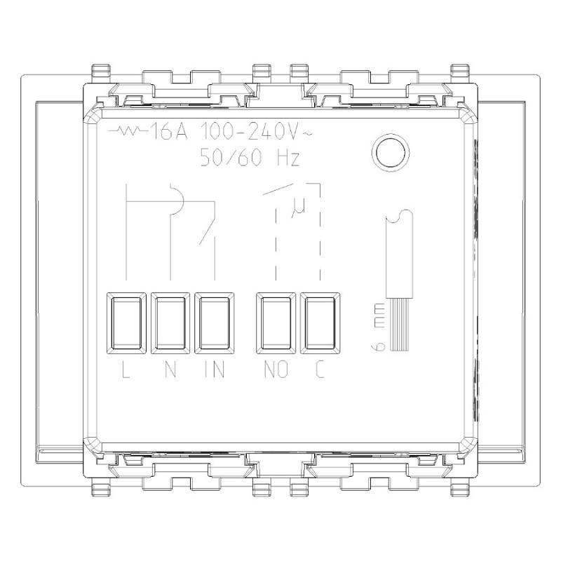 Карманный считыватель смарт-карт NFC / RFID Connected 14467 Plana Vimar