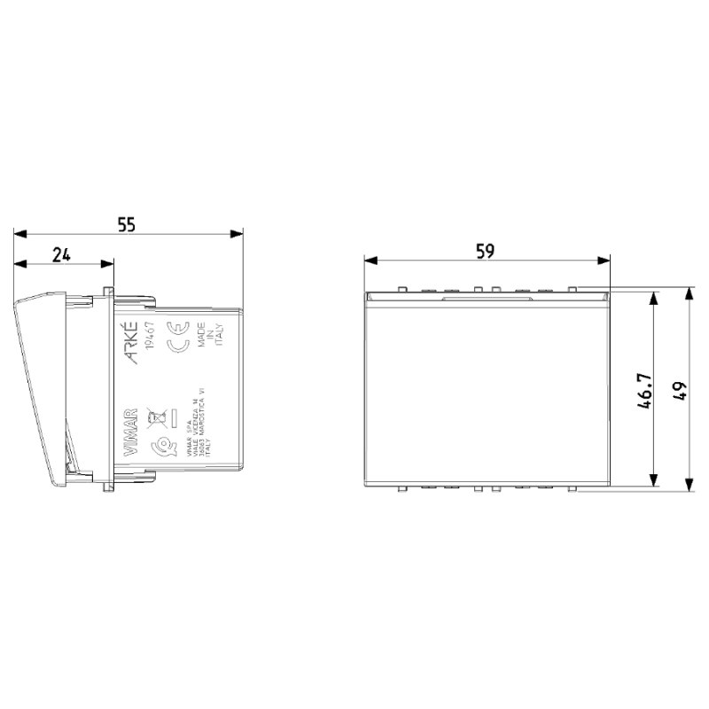 Карманный NFC / RFID подключен IoT 19467 Arké Vimar