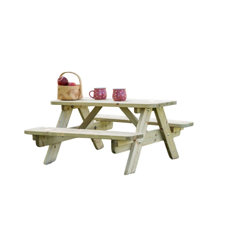 Детский стол для пикника из сосны 90x90 см