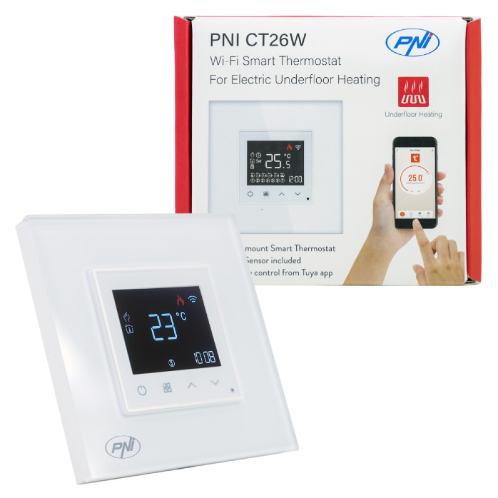 Интеллектуальный термостат PNI CT26W WiFi для подогрева пола