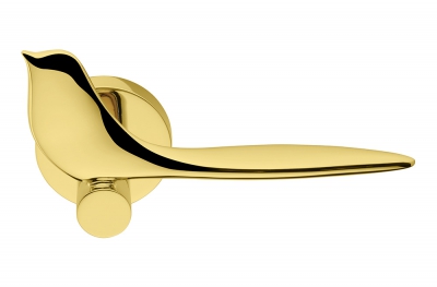 Twitty Полированная хромированная дверная ручка на розетке Победитель Colombo Design International Award