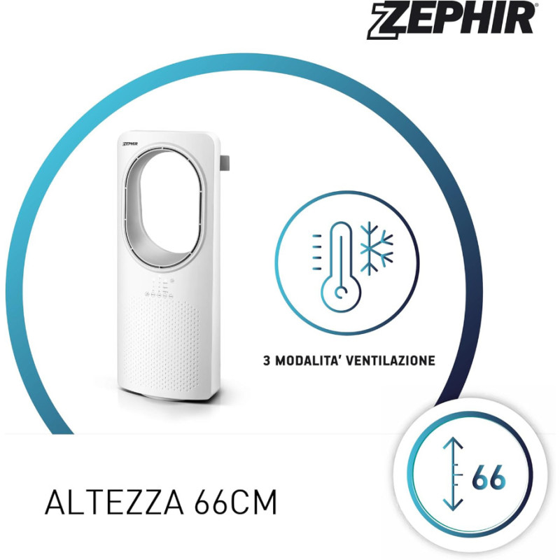 Zephir PH88BL Белый безлопастной башенный вентилятор с дистанционным управлением