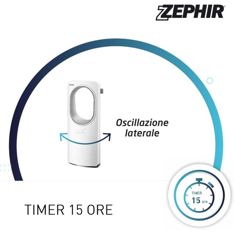 Zephir PH88BL Белый безлопастной башенный вентилятор с дистанционным управлением