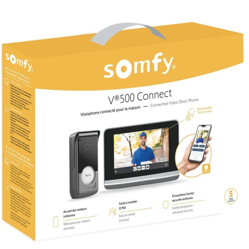 Подключенный видеодомофон Somfy V500 Connect с сенсорным экраном