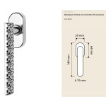 Vision Zincral Linea Calì оконная ручка с рельефной рукояткой