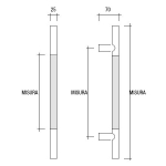 YOD.500 PBA Ручка Кожа и нержавеющая сталь AISI 316L