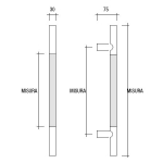 YOD.500 PBA Ручка Кожа и нержавеющая сталь AISI 316L