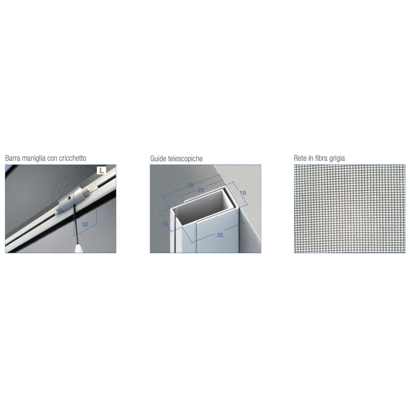 Противомоскитная сетка для окон от клопов Pasini VICTORIA V50 S