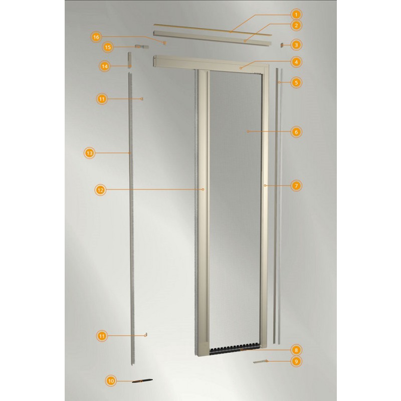 Москитная сетка Bettio Этап 1 Качели Сдвиг сторона без барьеров 50